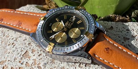 breitling yellow face leather strap|breitling leather strap replacement.